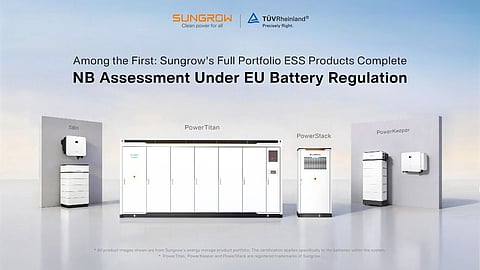 Sungrow's certified ESS portfolio.
