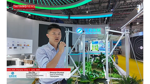 Oriental FlexTech showcased its cable-supported flexible PV mounting technology and intelligent monitoring platform at SNEC 2026. 