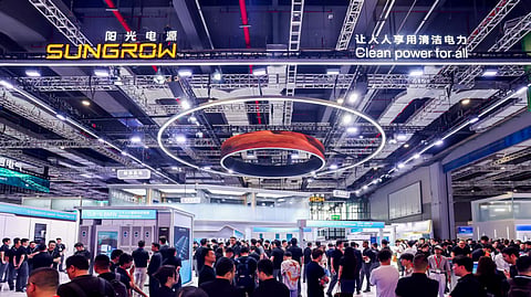 Photo showing SNEC 2026 exhibition booth of Sungrow