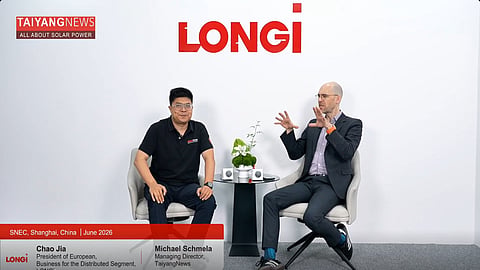 LONGi's interview slot at the show.