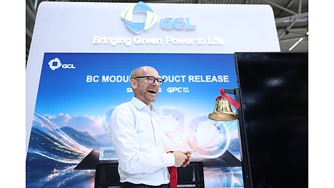 GCL SI launched its GPC 3.0 BC module platform at Intersolar Europe 2026, with a full-screen all-black design and upgraded BC cell technology. 
