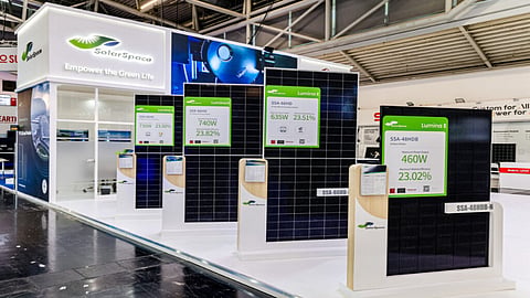 SolarSpace's modules at Intersolar.