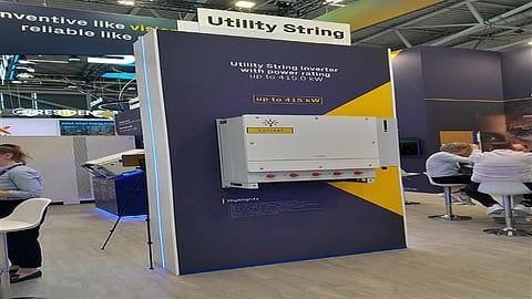Fimer's booth with its upcoming string inverter.