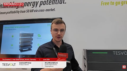 TESVOLT's stall at Intersolar.