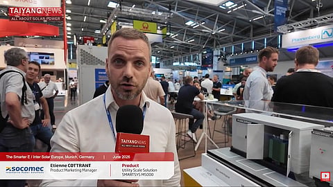 SOCOMEC's booth at Intersolar.