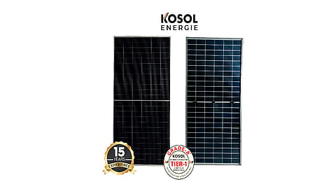 Kosol Energie unveiled dual-glass TOPCon modules designed for enhanced mechanical durability and harsh weather conditions. (Image Credit: Kosol Energie)