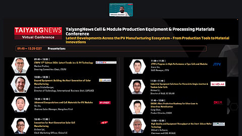 TaiyangNews Cell & Module Production Equipment & Processing Materials Conference 2026 brought together industry experts to discuss advances in PV technologies, manufacturing equipment, and process materials. 