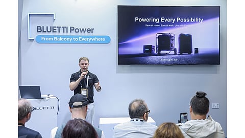 BLUETTI showcased its Balco 500 balcony solar and home storage system alongside portable power solutions at IFA 2026. 