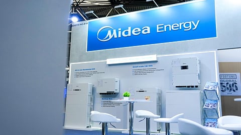 Midea Energy's booth at Solar & Storage Live UK 2026.
