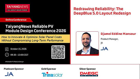 TaiyangNews Reliable PV Module Design Online Conference on October 15, 2026