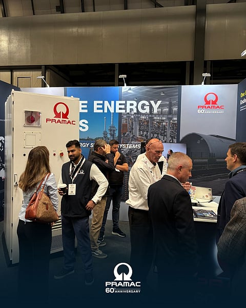 Pramac's booth at Solar & Storage Live UK 2026.