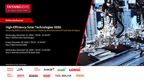 Nov. 11, 20, 25: High-Efficiency Solar Technologies 2026 - Online