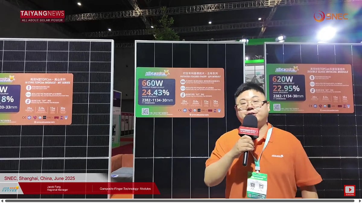 Ulica Solar QIN Series 0BB TOPCon Module At SNEC 2025.