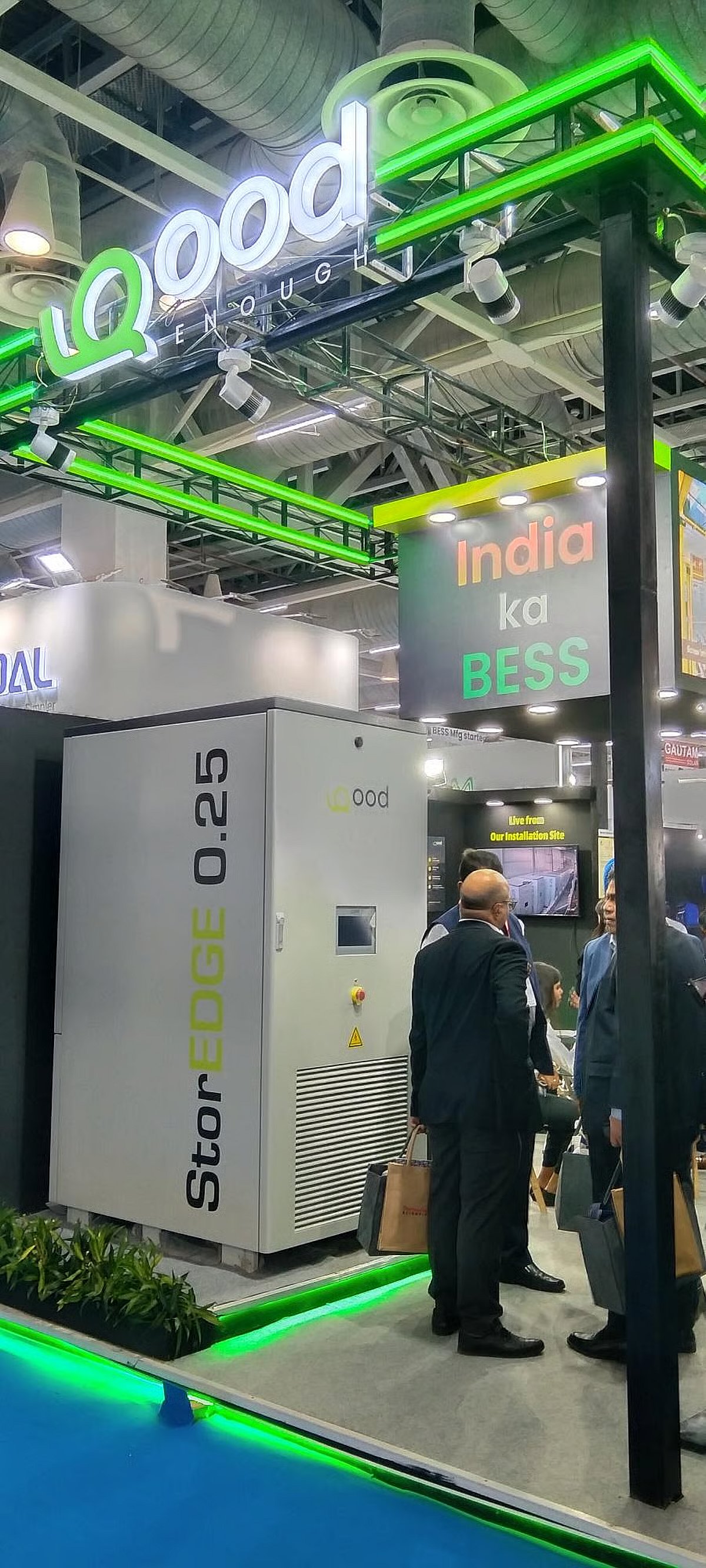 Utility Position Reorts GoodEnough Displays Products For India's C&I & Utility Storage Uses
