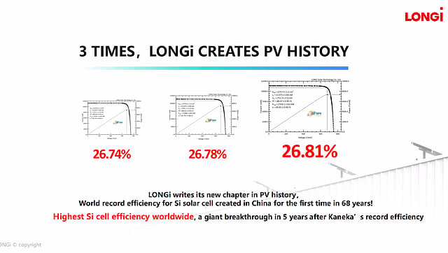 LONGi Breaks Long-Time Silicon Solar Cell Record