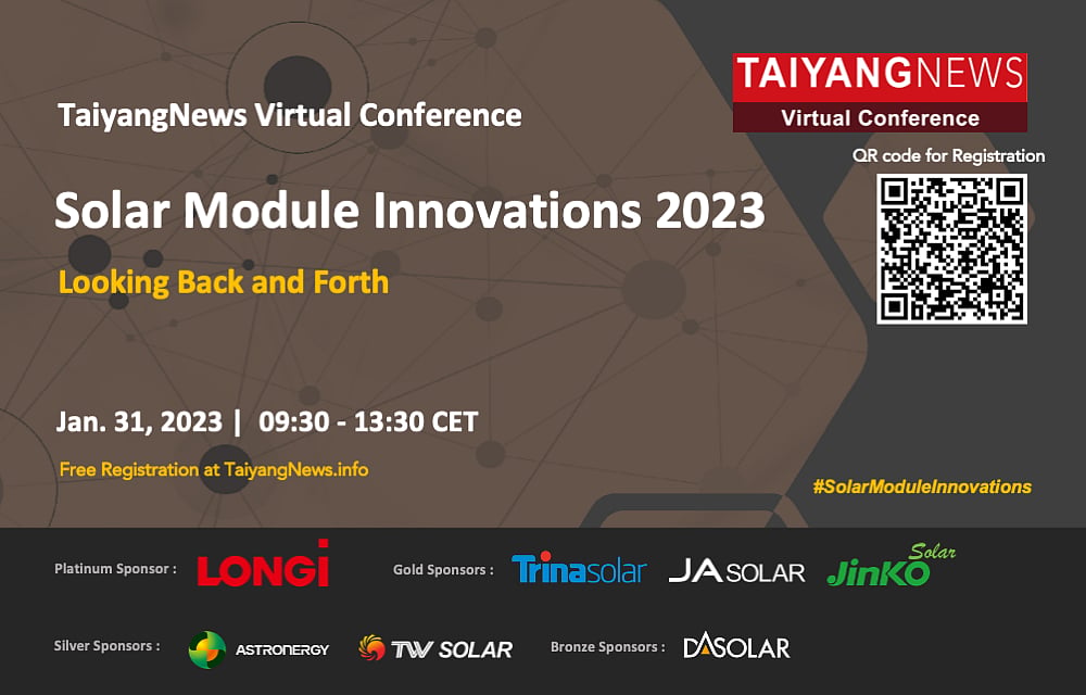January 31, 2023 TaiyangNews Virtual Conference on Solar Module ...