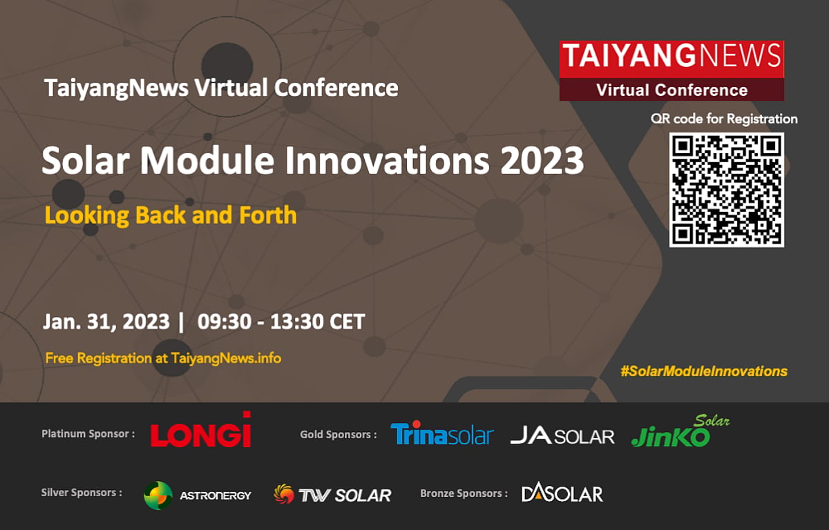 January 31, 2023 TaiyangNews Virtual Conference on Solar Module ...