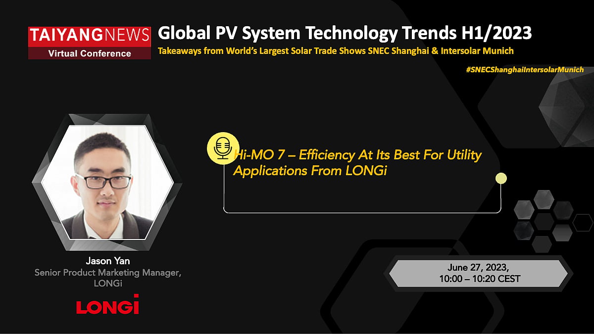 Jason Yan, LONGi: TOPCon for Utility Solar