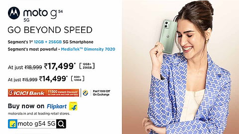 moto g54 5G with Goes on Sale at Rs. 17,499