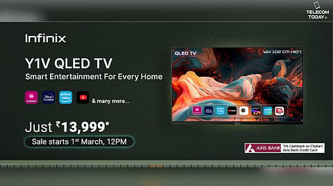Infinix 40Y1V QLED TV to Go on Sale on Flipkart at Rs 13,999 