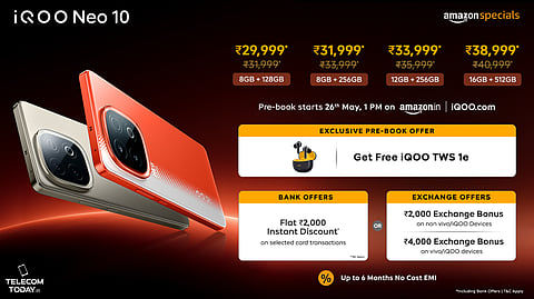 iQOO Neo 10 Arrives in India with Slim Design and Massive Battery at ₹29,999