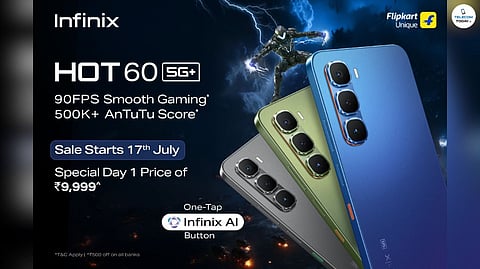 Infinix Launches HOT 60 5G+ with Dimensity 7020 and AI Power at ₹9,999