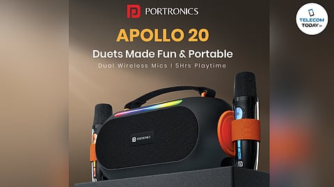 Portronics Launches Apollo 20 Bluetooth Speaker With Karaoke Mics