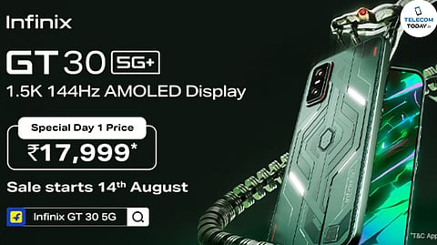 Infinix GT 30 5G+ Launches in India with Krafton-Certified 90FPS BGMI Gaming