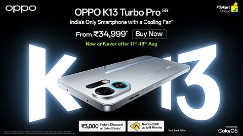 OPPO K13 Turbo Pro 5G Sale Starts August 15 with ₹3,000 Instant Discount