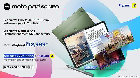Motorola Unveils moto pad 60 NEO 5G Tablet with moto Pen