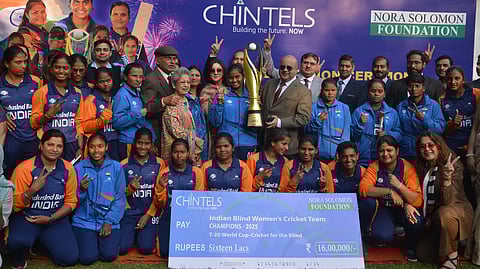 Indian Women’s Blind Cricket Team Felicitated After Historic Undefeated T20 World Cup Win