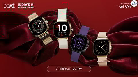 boAt Launches Stylish Chrome Ivory Smartwatch for Women in Collaboration with GIVA