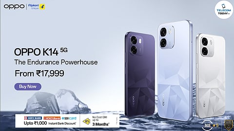 OPPO K14 5G Sale Begins in India with Starting Price of INR 17,999