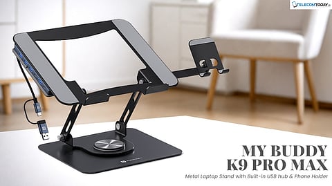 Portronics Launches Ergonomic Laptop Stand with Built-In USB Hub and Mobile Holder