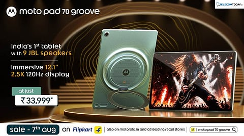 Motorola Launches moto pad 70 groove with JBL 9-Speaker System