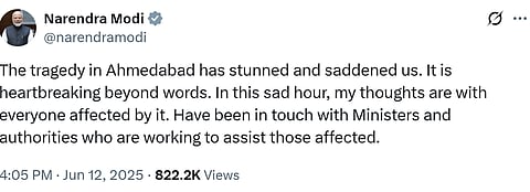 விமான விபத்து குறித்து பிரதமர் ஆழ்ந்த கவலை 



