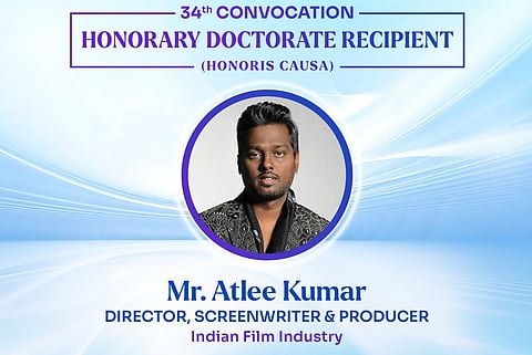 இயக்குநர் அட்லிக்கு கௌரவ டாக்டர் பட்டம் 