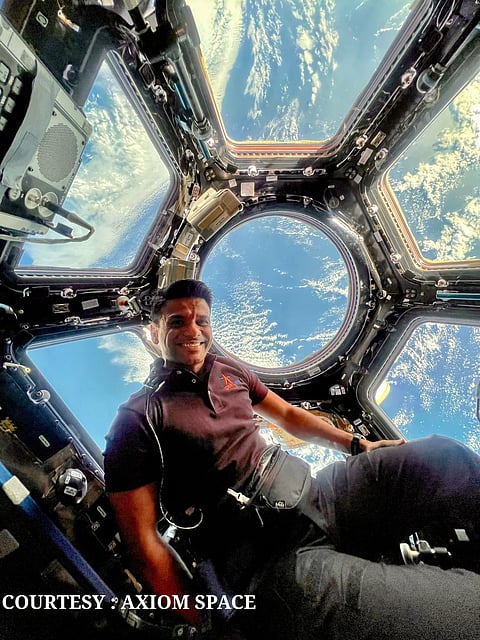 Astronaut Shubhanshu Shukla in space