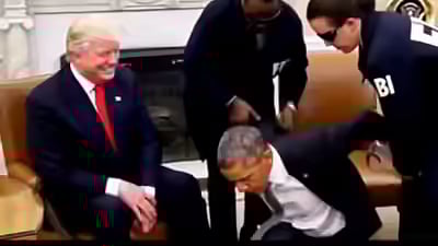 US President Donald Trump Posts AI Video Of Barack Obama Arrested in White House