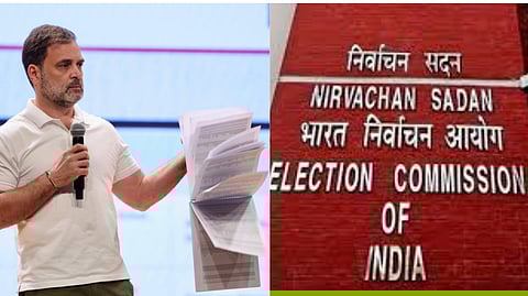 Election Commission asked evidence from Rahul Gandhi's allegations on voter fraud