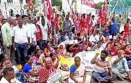 protest by the Chennai Corporation sanitation workers has entered its 8th day