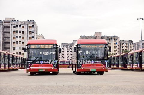 Deputy CM Udhayanidhi Stalin Inaugurates MTC AC Electric Bus Launches in Chennai