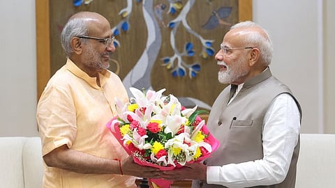 Vice President Candidate C P Radhakrishnan Meet PM Narendra Modi in Delhi