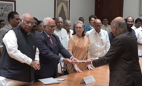 B Sudershan Reddy Files Nomination in Vice President Election 2025