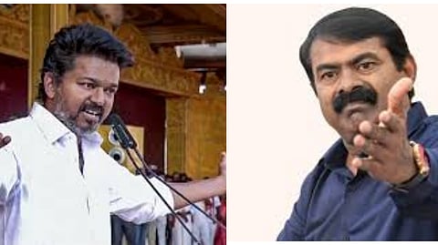 NTK Seeman Criticize TVK Vijay Manadu Speech