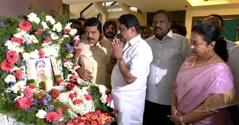 Nainar Nagendran pays tribute to actress Radhika's mother