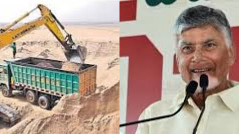 CM Chandrababu Naidu announced free sand provided to poor in Andhra Pradesh to build houses