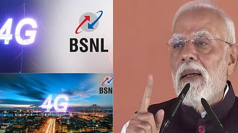 Prime Minister Narendra Modi launched BSNL 4G services across the country