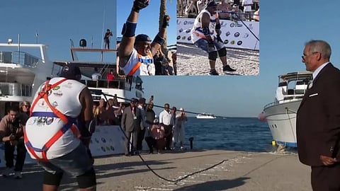 Is this the Egyptian wrestler who broke the world record?