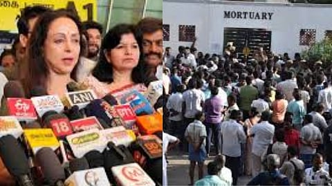 NDA MPs conducted an inspection in Karur, offered condolences to the families of the deceased
